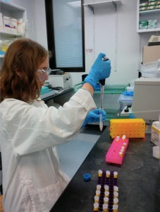 Fiona in lab